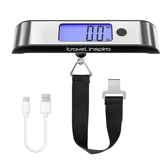 Rechargeable Digital Luggage Scale with Backlit Display