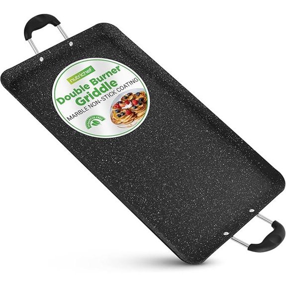 Nutrichef Double Burner Non-Stick Griddle