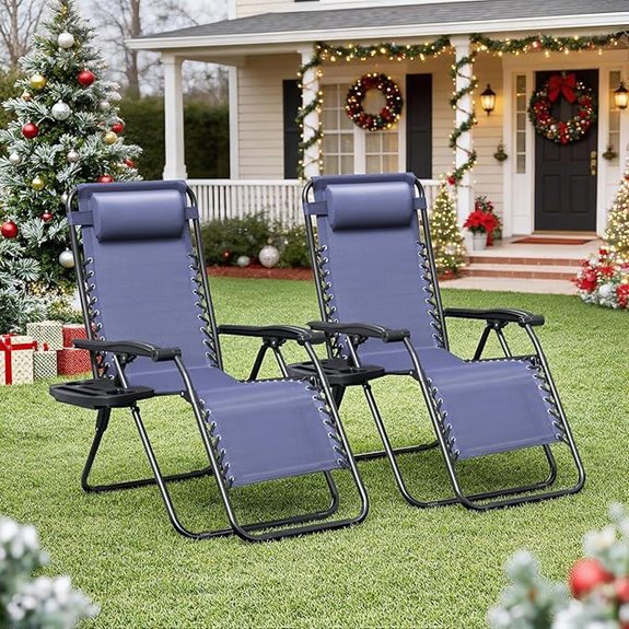 Homall Zero Gravity Reclining Lounge Chairs (Set of 2)