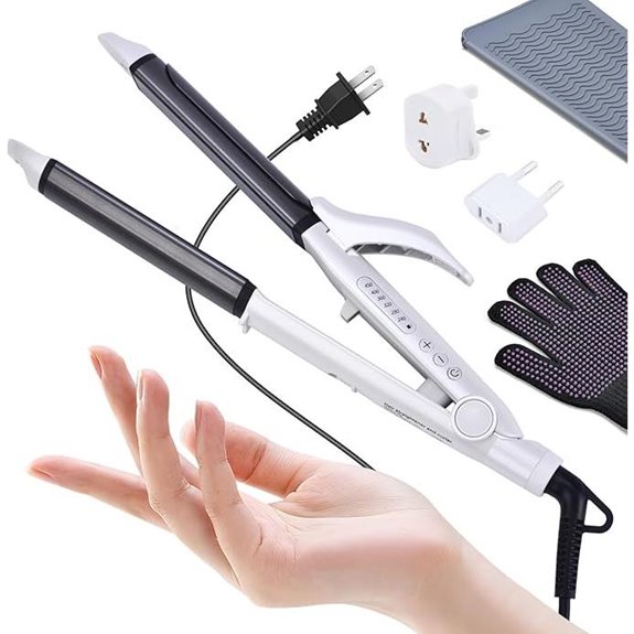 VGR Dual Voltage Travel Curling Iron with Adapter