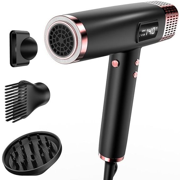 Dual Voltage Ionic Hair Dryer with Diffuser