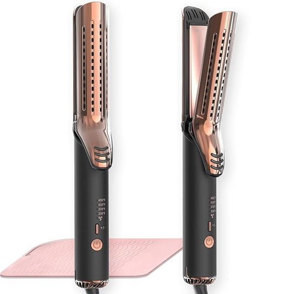 Dual-Voltage Titanium Curling Iron & Styler 2-in-1