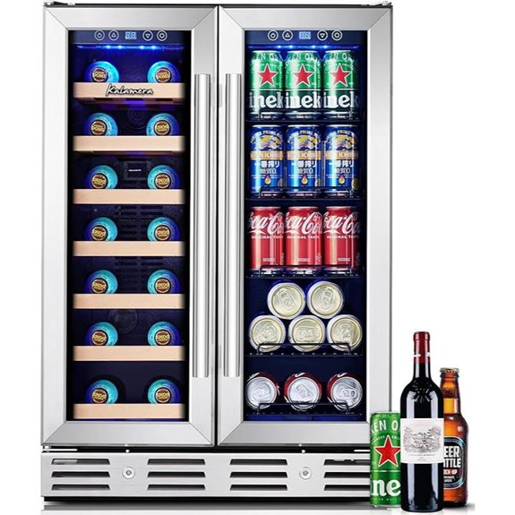 Kalamera 24-Inch Dual Zone Wine and Beverage Cooler