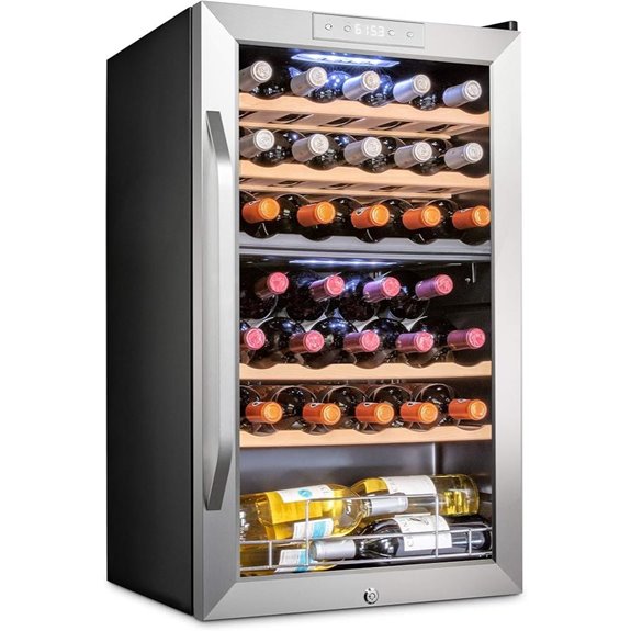 Ivation 33-Bottle Dual Zone Wine Cooler Refrigerator