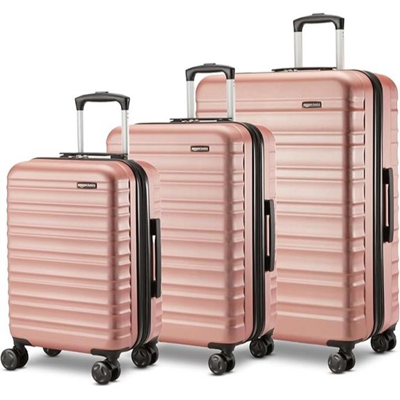 Amazon Basics 3-Piece Hardshell Suitcase Set with Wheels