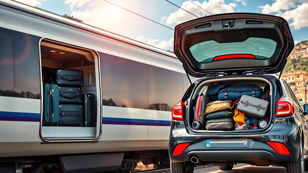 easy luggage handling and storage