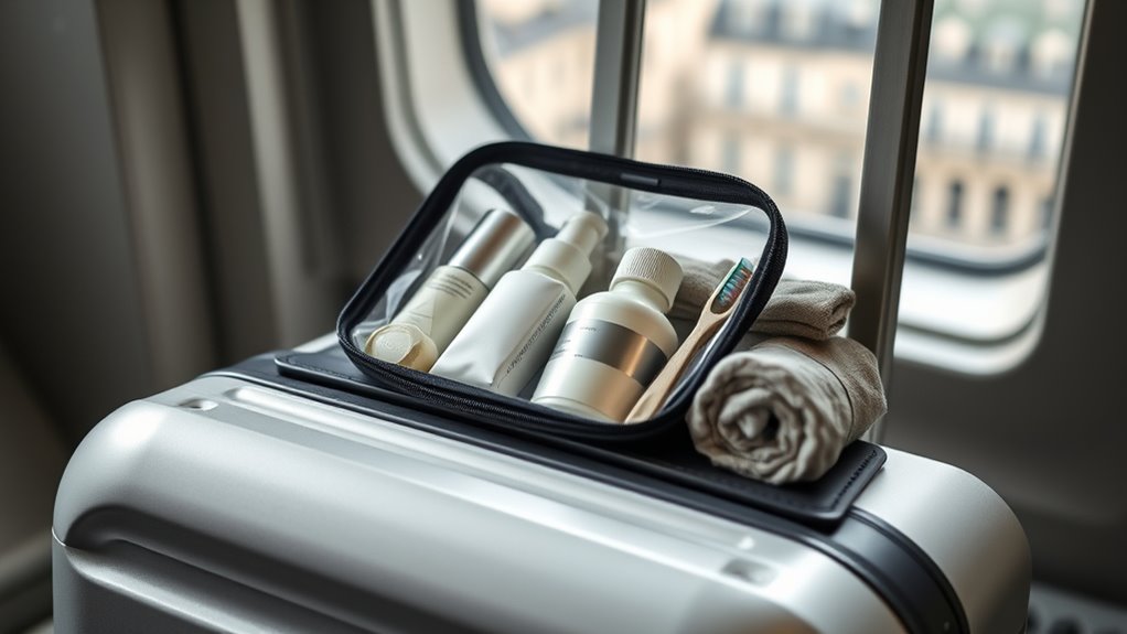 efficient compact toiletry packing