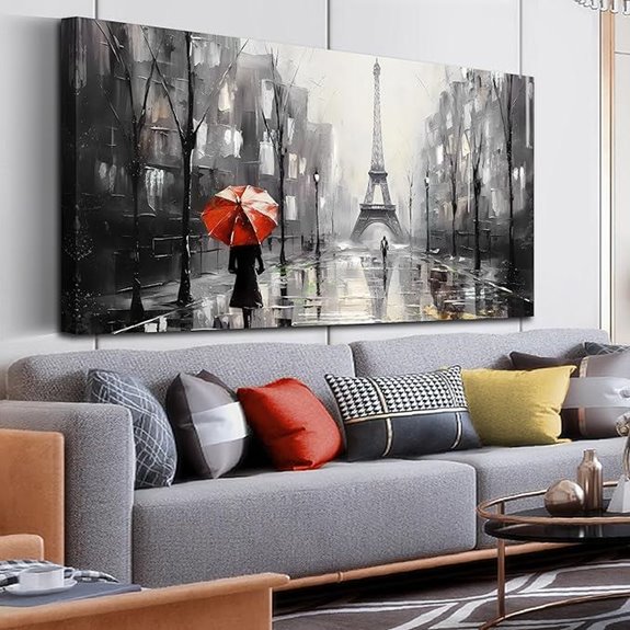 CANEITO Eiffel Tower Wall Art for Living Room