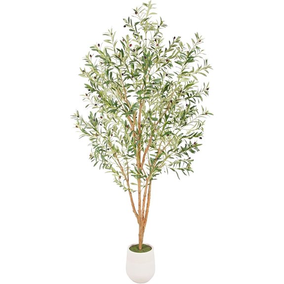 Bellacat 8ft Faux Olive Tree with Planter