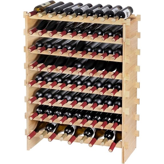 eight tier bamboo wine rack