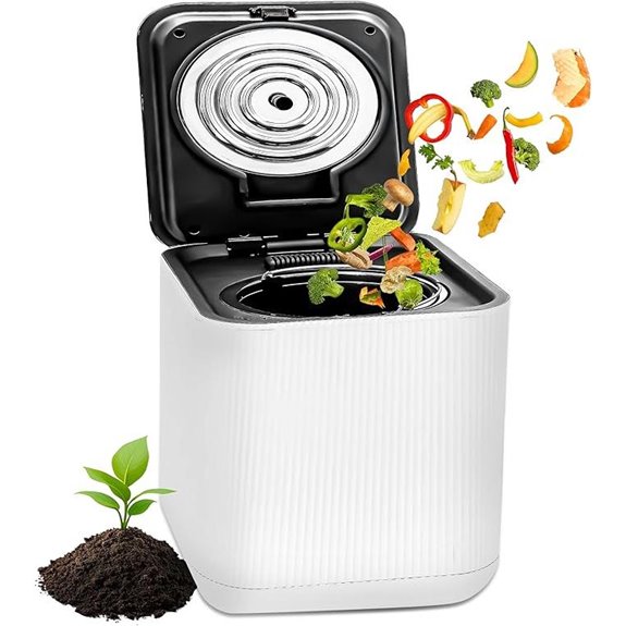 NutriChef Electric Compost Bin 3 Quart Food Recycler