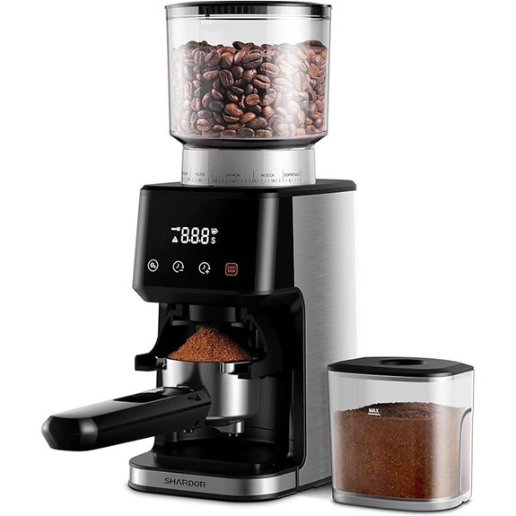 SHARDOR Electric Conical Burr Coffee Grinder Touchscreen