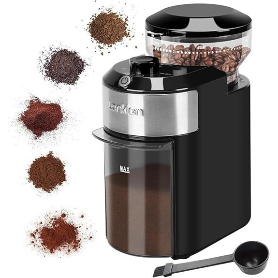Lonkion Electric Burr Coffee Grinder with 28 Settings
