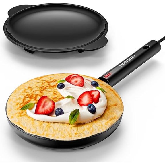 Homecozy 8-Inch Electric Crepe Maker with Non-Stick Coating