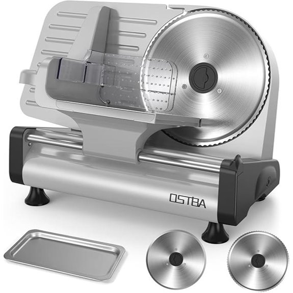 OSTBA Electric Food Slicer with 8.7” Stainless Steel Blades