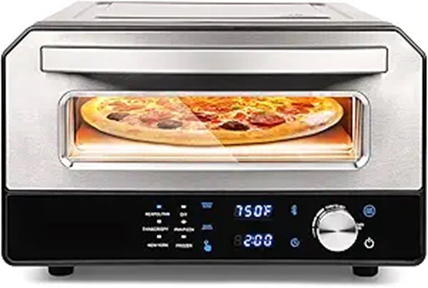 Indoor Electric Pizza Oven with Touchscreen & Stone