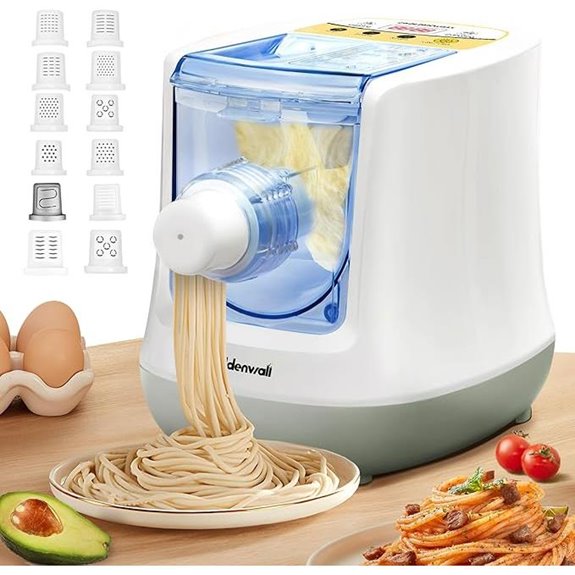 CGOLDENWALL Electric Pasta Maker with 12 Shapes