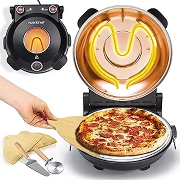 NutriChef Electric Pizza Oven with Temperature Control