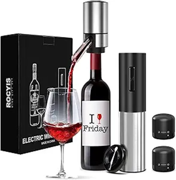 Electric Wine Opener and Aerator Set