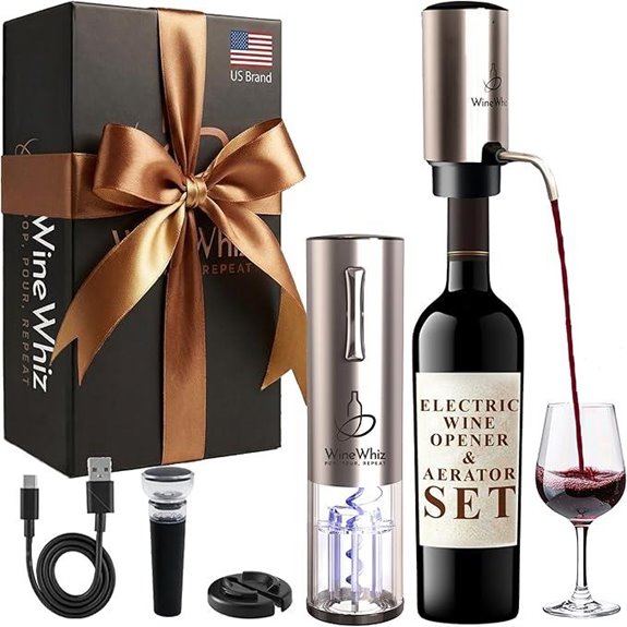 Electric Wine Aerator & Opener Set with Accessories