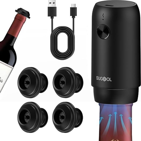 Electric Wine Preserver Pump with Reusable Stopper