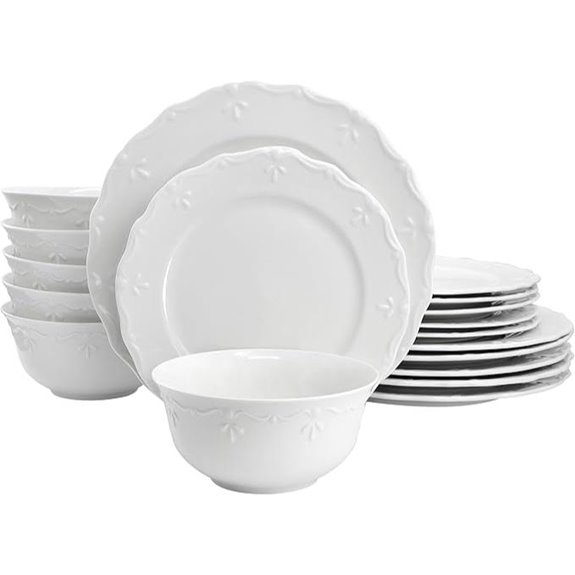 Elama Henryi 18-Piece Porcelain Dinnerware Set