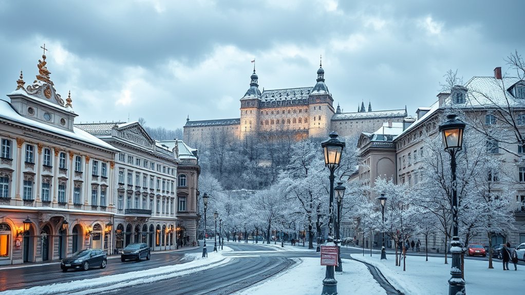 elegant cityscape festive charm