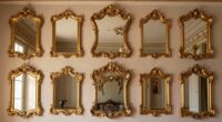 elegant gold framed mirrors