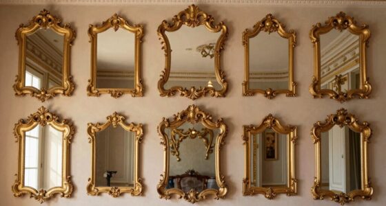 elegant gold framed mirrors