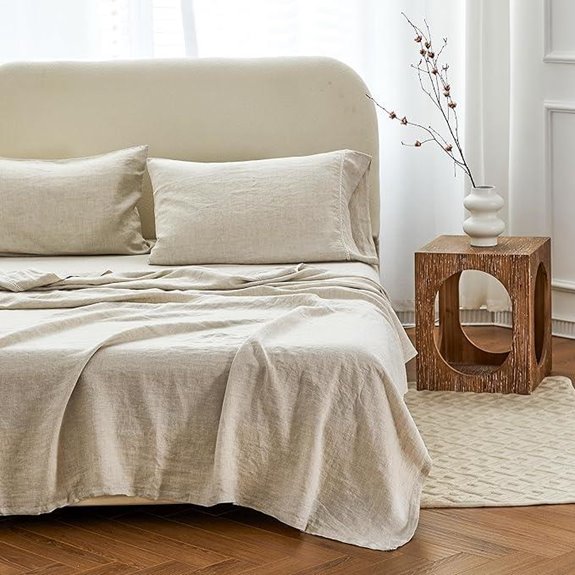 Simple&Opulence Linen Sheet Set (Queen 4 Pieces)