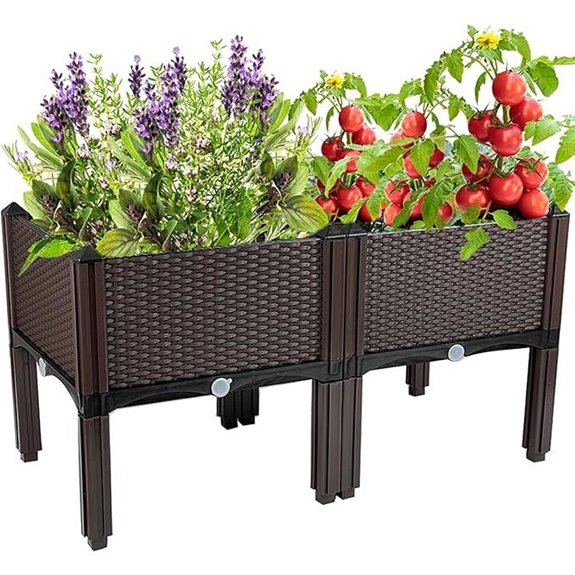 Raised Garden Bed with Legs and Drainage Holes