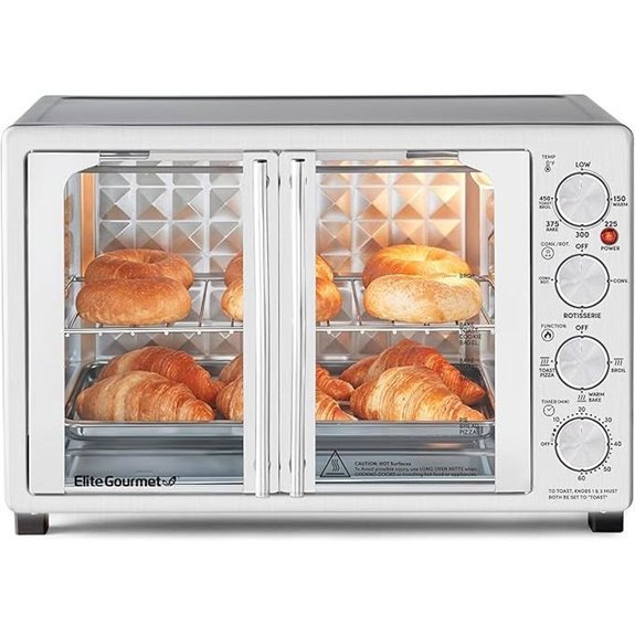 Elite Gourmet 45L Convection Toaster Oven with Accessories