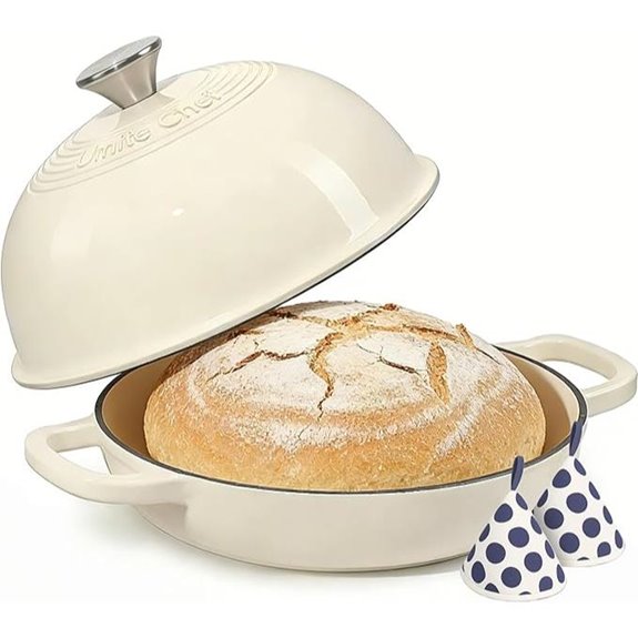 Enameled 6 Qt Cast Iron Bread Dutch Oven