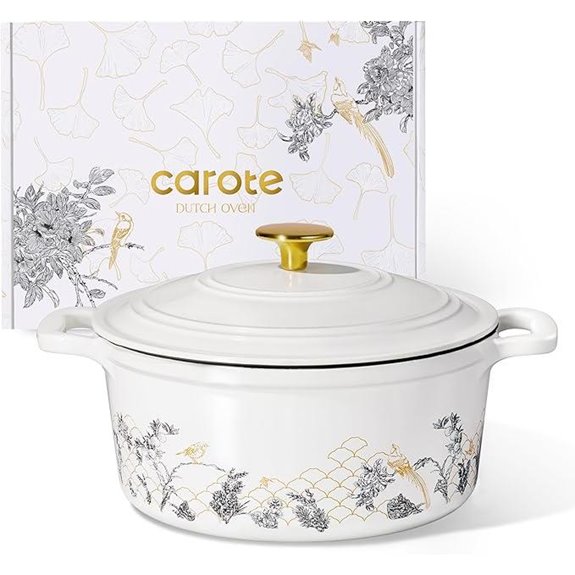 Carote 5QT Enameled Cast Iron Dutch Oven