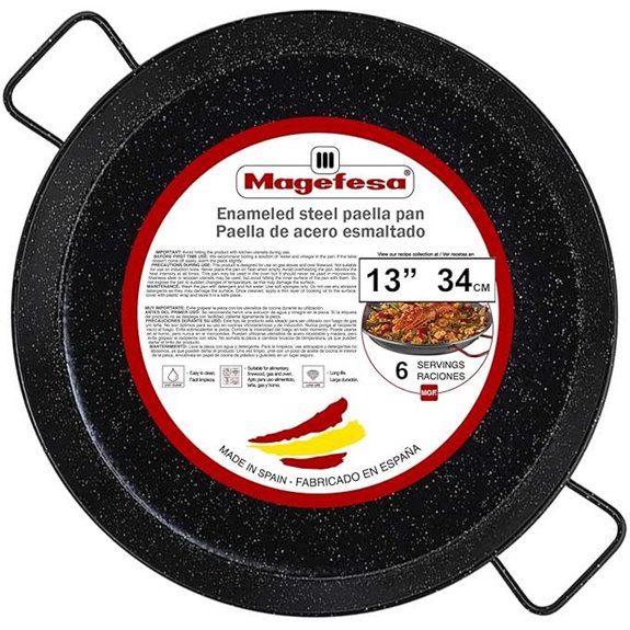 Magefesa 13.5 Enameled Steel Paella Pan