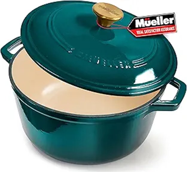 Mueller DuraCast 6 Qt Enameled Cast Iron Dutch Oven