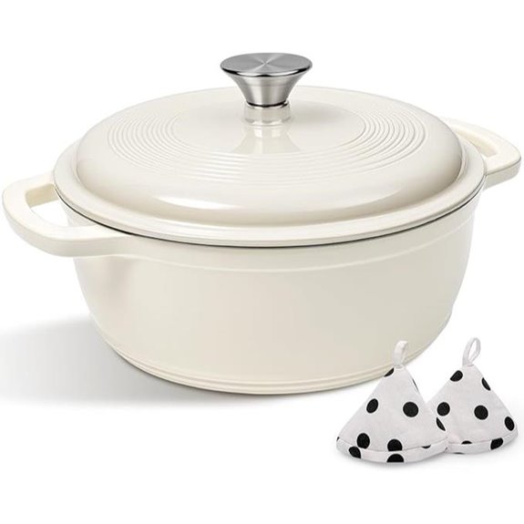 AIVIKI 5QT Enameled Cast Iron Dutch Oven