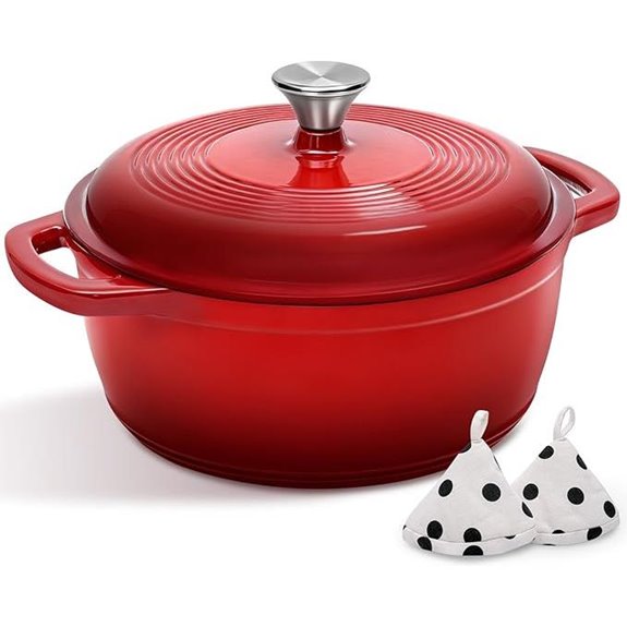 AIVIKI 5QT Enameled Cast Iron Dutch Oven