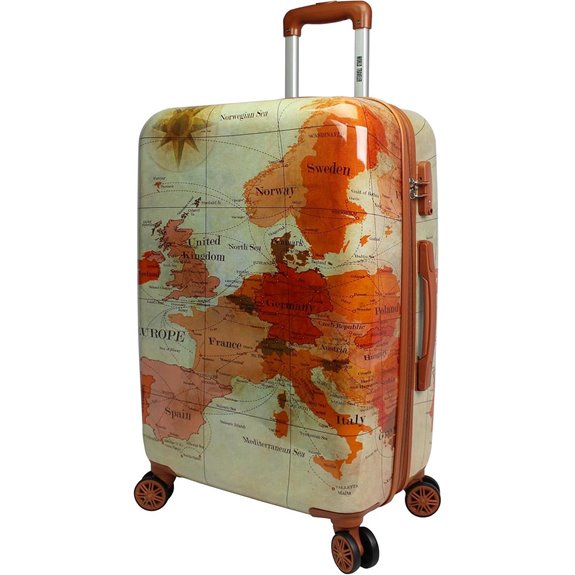 World Traveler Europe 24-Inch Expandable Spinner Luggage with TSA Lock