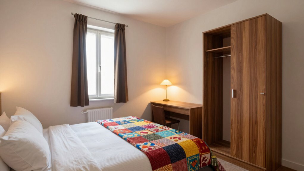 european hotel room size