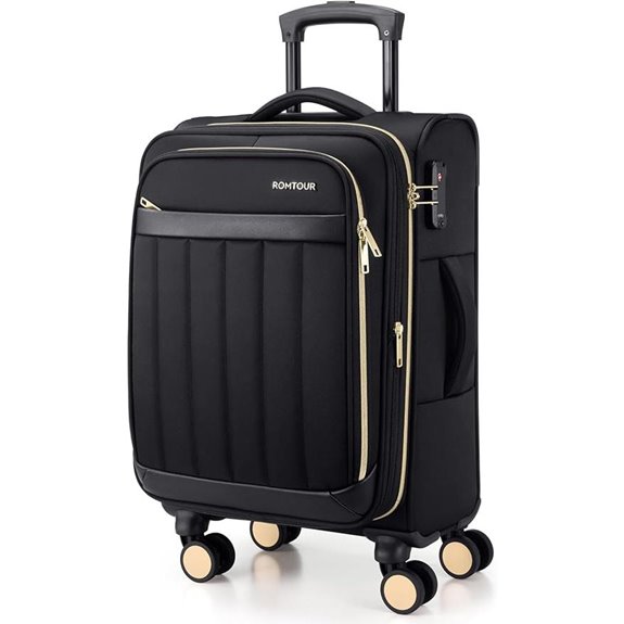 Softside 20-Inch Expandable Carry-On Luggage with Spinner