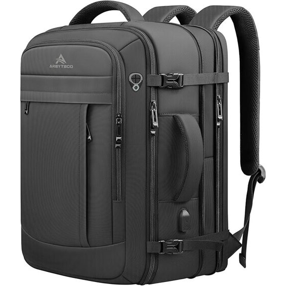 Travel Backpack 50L Expandable Water-Resistant Laptop Bag
