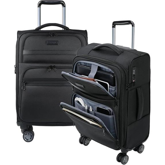 KROSER 20-Inch Expandable Carry-On with USB Lock