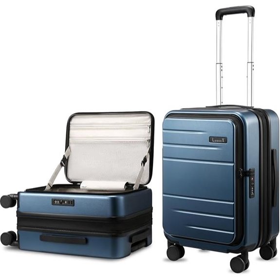 Carry On Luggage Top Opening Expandable Hard Shell Suitcase