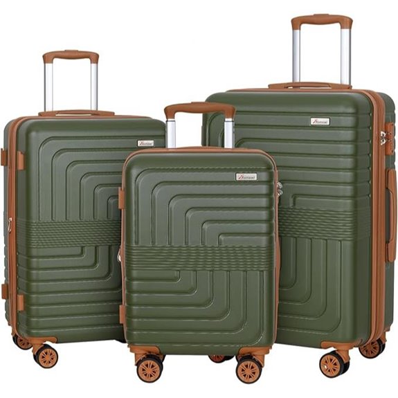 Romswi 3-Piece Expandable Hardshell Luggage Set