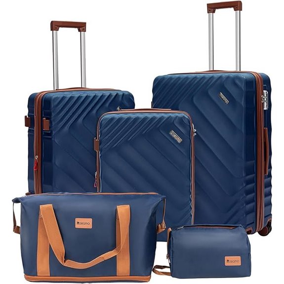 5-Piece Expandable Luggage Set with Spinner Wheels