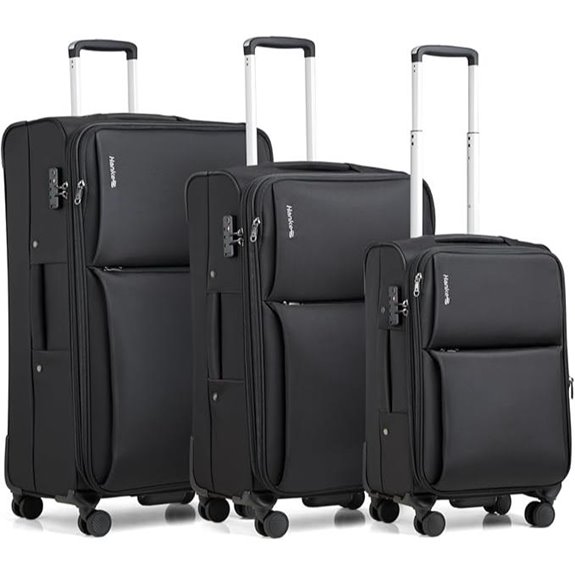Hanke 3-Piece Expandable Luggage Set with Spinner Wheels