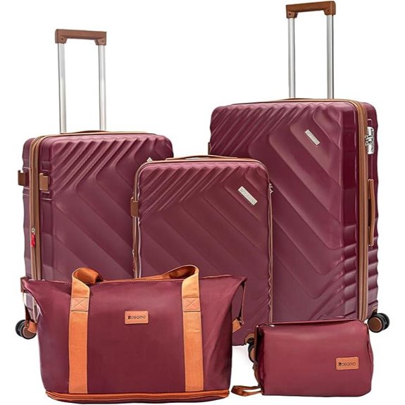 5-Piece Expandable Luggage Set with Spinner Wheels