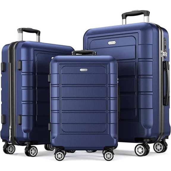 SHOWKOO Expandable Luggage Set with TSA Lock
