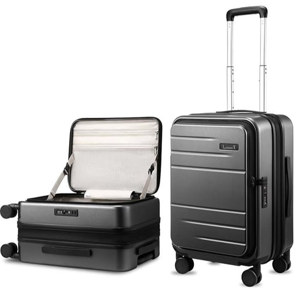 Carry On Expandable Polycarbonate Suitcase with Wheels